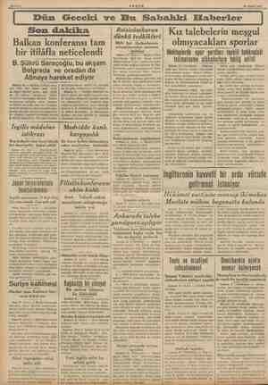  Bahife 2 #EŞAM 22 Şuhat 1999 Dün Geceki ve Bu Sakahki Haberler Son dakika Balkan konferansı tam bir itilâfla neticelendi B.