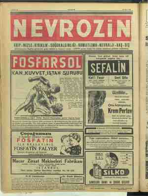    | AKŞAM 12 Mart 1939 ma a m ğa e GRİP -NEZLE- KIRIKLIK - SOĞUKALGINLIĞI - ROMATİZMA -NEVRALJI - BAŞ - DİŞ aldanmayınız....