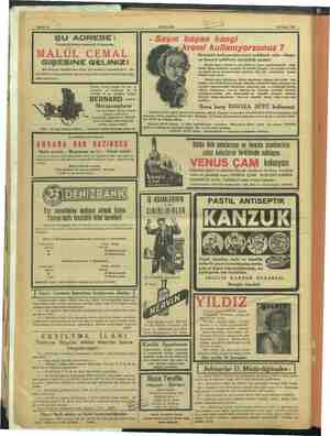    > MTA Me | A, Sahite 13 AKŞAM 30 Nisan 1939 ŞU ADRESE: İstanbul İş Bankası karşısında 15 numarada Kreminizi kullanmadan...