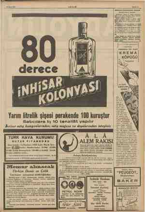  28 Vin 1939 AKŞAM Sahife 11 derece Yarım litrelik şişesi perakende 100 kuruştur Satıcılara W, 10 tenzilât yapılır İnnisar...