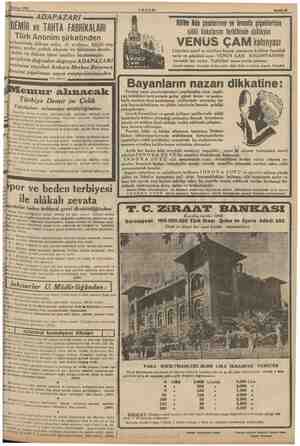  âziran 1939 o ———— —— ii... ADAPAZARI DEMİR ve TAHTA FABRİKALARI | Türk Anonim şirketinden niza dökme soba, el arabası, köylü