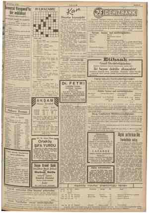  e) EE A O, NY 10 10 Haziran 19139 Öeneral Vevgand'la .BULMACAMIZ > bir mülâkat İ — İ — Baştarafı sekizinci sahifede — Alm r l