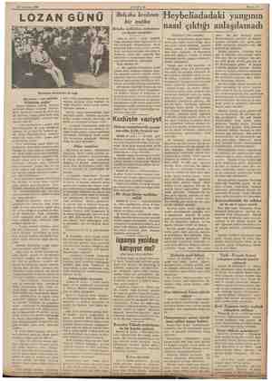  25 Temmuz 1939 LOZAN GÜNÜ Konferans salonundan bir köşe (Baş tarafı 1 inci sahifede) Rektörün nutku Ayakta dinlenen İstiklâl