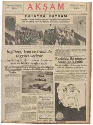  İspanya, ordusunu yeni baştan tensik ediyor — Sene 21 — No. 7457 — Fiati her yerde 5 kuruş ÇARŞAMBA 26 Temmuz 1939 Çinliler