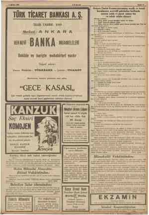    TESİS TARİHİ: 1919 Merkezi: AN KA emi BANKA Telgraf adresi: Bankamızın Istanbul şubesinde tesis Saç Eksiri KOMOJEN Saçları