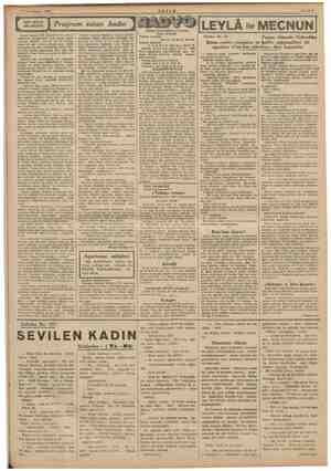  25 Teşrinisani 1939 Program satan kadın Onları herkes evli zannediyordu. Scne- | lerdenberi beraberdiler. Çok mesud görü- |