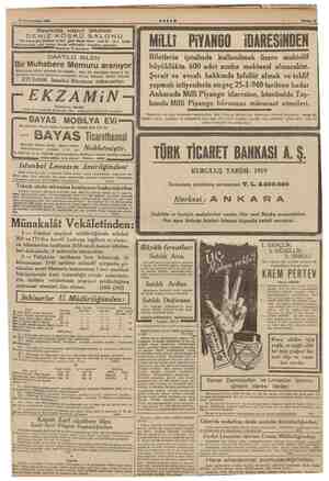 18 Künunusani 1940 Beşiktaş vapur iskelesi DENİZ KÖŞKÜ SALONU Bu akşamdan itibaren ve her gece olmak üzere sanat 19- 24 e...