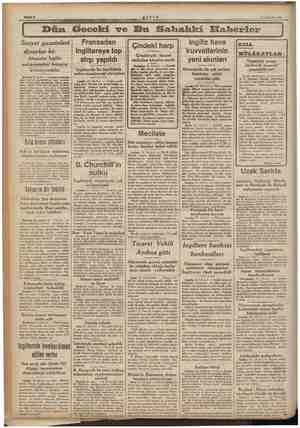  pe 5 > mr en e LAZ ŞAÇ İğ pre gm mana ml ma Sovyet gazeteleri diyorlar ki: Almanlar İngiliz mukavemetini kolayca...