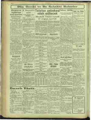    AKŞAM 8 Teşrinisani 1940 i Dün Geceki ve Bu Sabahki XEfaberler | Almanya ve elefon ingiltereye zaferi : in, ” Harici iki