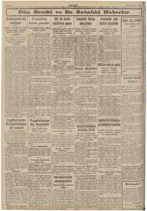  GARİ 3.. > çin - 27 Teşrinisani 1940 Düm Geceki ve Bu Sabahki Efaberler Balkanlarda vaziyet İngiliz gazeteleri «Bul geristan