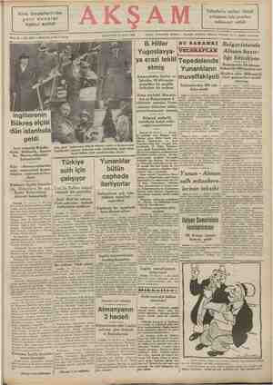    Kira bedellerinde yeni esaslar kabul edildi PAZARTESİ 17 Şubat 1941 B. Hitler Yugoslavya- ya erazi teklif etmiş vutlukta