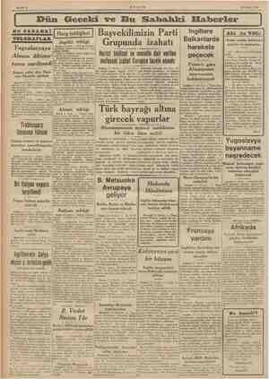    Sahife 2 | AKŞAM 12 Şubat 1947 İL Dün Geceki ve Bu Sahahki Haberler İ Ingiltere Balkanlarda | Arşıni yanlış âmirler ve...