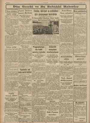    Sahife 2 AKŞAM 28 Mart 1941 (© Dün Geceki ve Bu Sabahki Haberler || | Türkler, hürriyet ve istiklâlleri ez için çarpışmaya