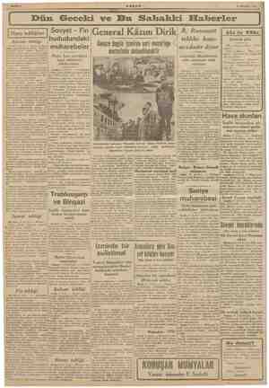    Sahife 2 |, ŞA — 5 Temmuz 1941 İ O(Dün Geceki ve Bu Sabahki Haberler | B. Roosevelt tehlike kapı- mızdadır diyor Sovyet -