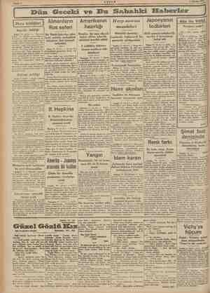    Geceki Almanların Rus seferi İngiliz tebliği Alman tebliği B. Hopkins B. Stalin'e Amerika Reisicümhurunun mesajını 31 — 30