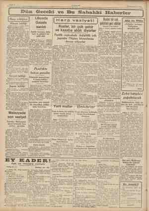    Pe Mp MP PE JA e gag ANAP YAŞAMA OLAYA Sahife 2 > AEŞAM 14 Kânunuevvel 1941 | Dün Geceki ve Bu Sabahki Haberler Libyada...