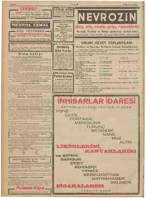    Sahife 8 T0ö0 zbalisiyeti bali ş Lir Adrese dikkati İstanbül Tütün. Gümrük Kemerli sokak 21 No EŞE MA Aş DEN 20 DAMLA...