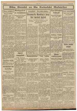    Sahife 2 AKŞAM 11 Mart 1942 | Dün Geceki ve Bu Sabahki ZElaberler | Madagaskar ( HARP DURUMU Gü Alman tebliği | 1"...