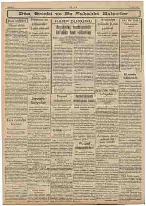  21 Mart 1942 Sahife 3 i AKŞAM | Dün Geceki ve Bu Sahahki ilaberler | İ Hindistan'da (HARP DURUMU || Avustralya Alman tebliği
