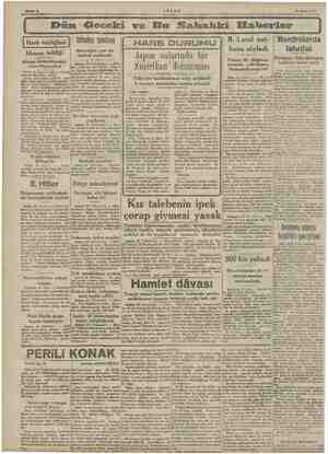    Bahlfe 2 AKŞAM 21 Nisan 1942 mmm i Dün Geceki ve Bu Sabahiki Hfabkerler İ Istanbul telefonu B. Laval nut- Aksarayda yeni