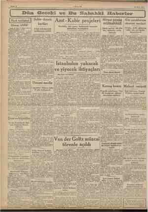  Sahife 3 ğ AKŞAM ve 29 Nisan 1942 İ Dün Geceki ve Bu Sakhahki Haberler o | Sahte ekmek Z : Hırsız posta | Köy çocuklarının si