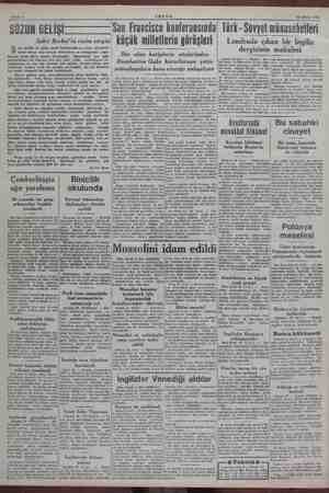    30 1945 Türk - Sovyet münasehetleri Londrada çıl çıkan bir İr bir İngiliz dergisinin makalesi Francisco küçük milletlerin