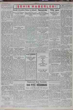    1945 AKŞAMDAN AKSAN! £' ŞEHIR HABERLERİ Sanayiciler bir çok fırınlardan nümuneler alındı ii Germir nı iradelere Sn den...