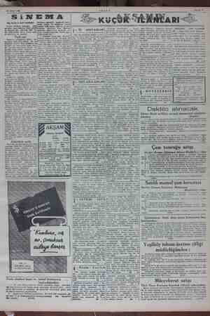    26 Eylül 1945 SiINEMA Baş tarafı 4 üncü sahifede) Crosby aradığını bulmuştu. ER le sokarak ertesi esi at yarışları için sa)