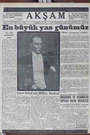    Bizim ilham membaımız doğru- dan doğruya büyük Türk milletinin vlodanı olmuştur ve daima da öyle olacaktır. K, Atatürk...