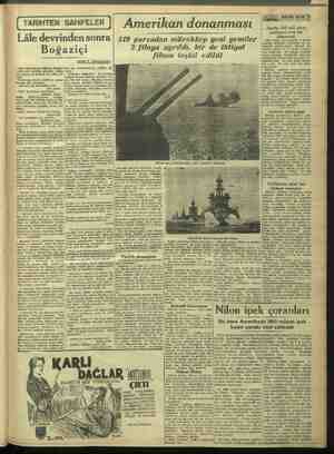  | (TARİHTEN SAHİFELER | Amerikan donanması (mn bir Lâle devrinden sonra | 319 parçadan mürekkep yeni gemiler ” Boğaziçi 2...