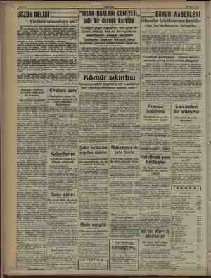    Sahife 2 AKŞAM 18 Ekim 1946 SÖZÜN GELİŞİ | Yürütme memurluğu mu ? ehrimizdeki iera biri tarafından gazet imiş bir ilân...
