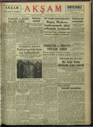    AKŞA Sene 29 — No. 10197 — Fiatı gi nce ve pi iman Hergün 8 sahife | Komünistlik ve Solculuk | aynı şeyler değildir M...