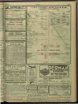  TURK TiCARET BANKASI A.Ş'nin 31 ARALIK 1946 BiLÂNÇOSU -TRANSMARIN i di Fasir. > tion Süedöise - Helsingborg ağu 3.28531T07
