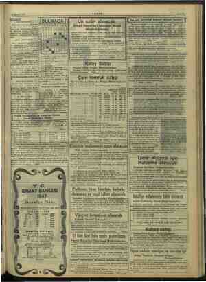    | iz Ağustos 1947 AEŞAM * Sahife 7 YENİ YAYIN e yar a e ue “İİ BULMACA 1BULMACA | Mili Eğitim Bakanlığı, Klâsik! yayımına