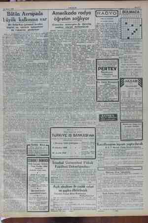    AKŞAM Bahife 7 T 23 Mayıs 1948 e ———— Bütün Avrupâda Amerikada radyo BULMACA CA| 3 a 00 Yaf . ği 23.4661891) büyük kalkınma