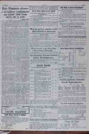  amman, 19 Mart 1949 AKŞAM Sahife 7 Batı Almanya ekono- misi tekrar Alman sanayindeki ingilterede endişe baş gösterdi Son...