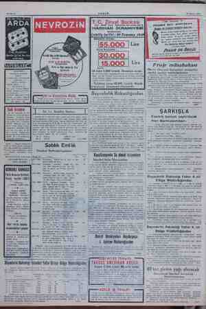    Dü Em Say Sahife 8 : AKŞAM 30 Mayıs 1949 KİA 4deyâAl Hiç bir Tras Bıcağı Ziraat Bankası 000 liralık Ikramiyeden ayrı olarak