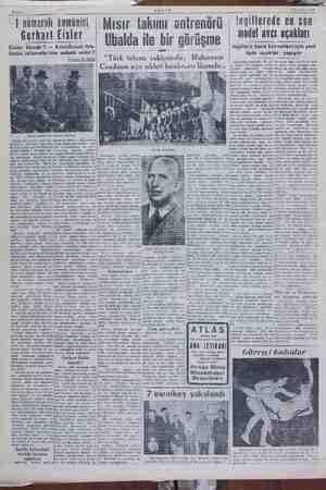  ME Sahife 4 AKŞAM 12 Haziran 1949 ean— — — 1 numaralı komünisi Gerhart Eisler Eisler kimdir ? — Amerikanın tes- limini...
