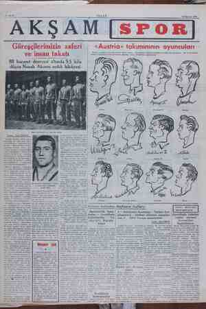    Eyes AKŞAM 12 Haziran 1949 peri Güreşçilerimizin zaferi | «Austria» takımınının oyuncuları ana ve insan takatı alli ze...