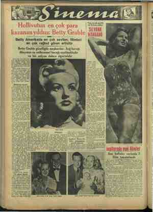    Yeni ve çok parl bir İtalyan m Betty Amerikada en çok sevilen, filimleri en çok rağbet gören artisttir Betty Grable...