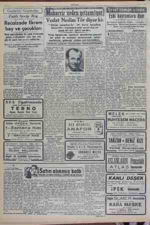   AKŞAM 8 Ekim 1949 Sahife 4 | Gazeteler, Gazeteciler | Fazlı Necip Bey Recaizade Ekrem bey ve çocukları uharrir neden...
