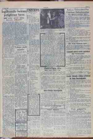  gem yp 15 Ekim 1949 İngilterede hekimi yetiştirme tarzı İSTANBUL RADYOSU 1258 Açılış ve program. 1800 Haberler. oc 0D zi i