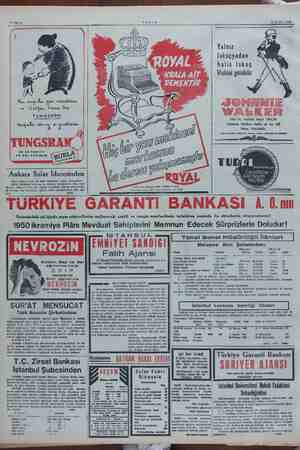    Sahife 8 AKSAM 15 Kasım 1949 Bu gm MAZ MA ve Sisi boma Pu TUNGSŞRAM omukanlr Ml dı iy esikklik. Ankara Sular İdaresinden