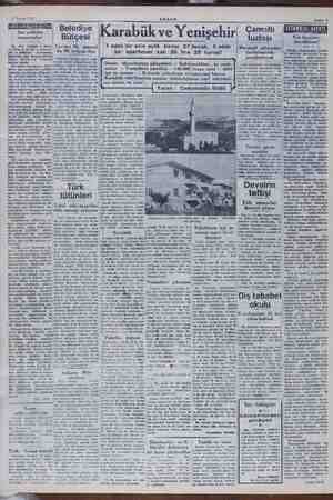    e ii m RE 2? Kasım 1949 OETMEAYUZ Son politika Belediye AKŞAM Karabük ve Yenişehir Sahife 9 Çamaltı (ALLEN .. . manevraları