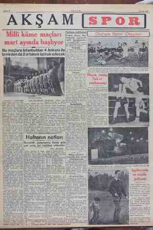    Sahife 8 AKSAM gm 29 Ocak 1950 AKŞAM| Haftanın dedikodusu Futbol - Gü Bas: ketbolda Tia sik m ii önümüzdeki a; muhtelit iğ
