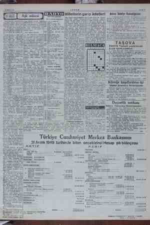    Sahife 7 10 Mart 1950 AKŞAM ni v : EN e b £U Milletlerin garip âdetleri) (Ankara Belediye Başkanlığından: BIR HİKÂYE Aşk