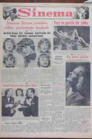  Sahife 6 a AKŞAM 11 Temmuz 1950 Artist kısa bir zaman zarfında iki filmi birden tamamladı Peggie Castle genç viii sai...