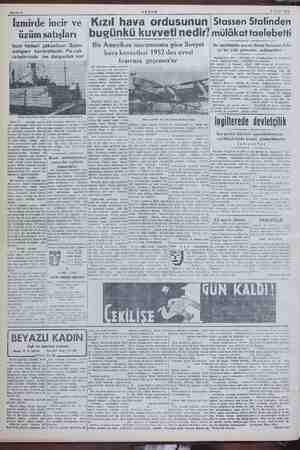    Sahife 4 AKŞAM 6 Ekim 1950 İzmirde incir ve Kızıl hava ordusunun Stassen Stalinden üzüm satışları (bugünkü kuvveti nedir?