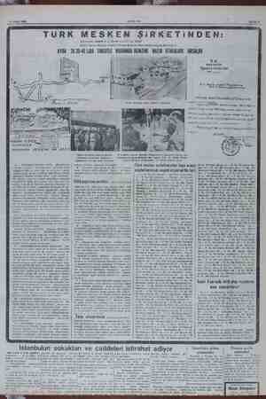    22 Ekim 1950 AKSAM Sahife 7 TÜRK MESKEN AE im 150.000 T.L. bo Ticaret No. Galata Rıhtım desi Kefeli Hüseyin Han BAKIRKÖY