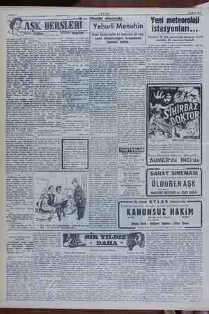    12 Mart 1959 Sahife 4 AKŞAM 2 4 . .. ai mal ln an Y . . YA Yehudi Menuhin | A ———— ERE yi “.. SAN EVREN: Tahir e — — e AZAN